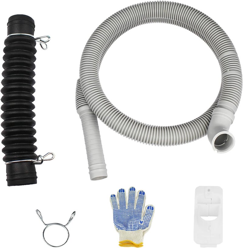 FJIAYIF Upgraded AEM73732901 Washer Drain Hose With AEM73213001 Washer Washing Machine Drain Hose Replace AEM73732901 5215EA1001A AEM73653001 AEM73732903 Compatible with LG Kenmore elite Washer Part 2-Year Qa - Image 1